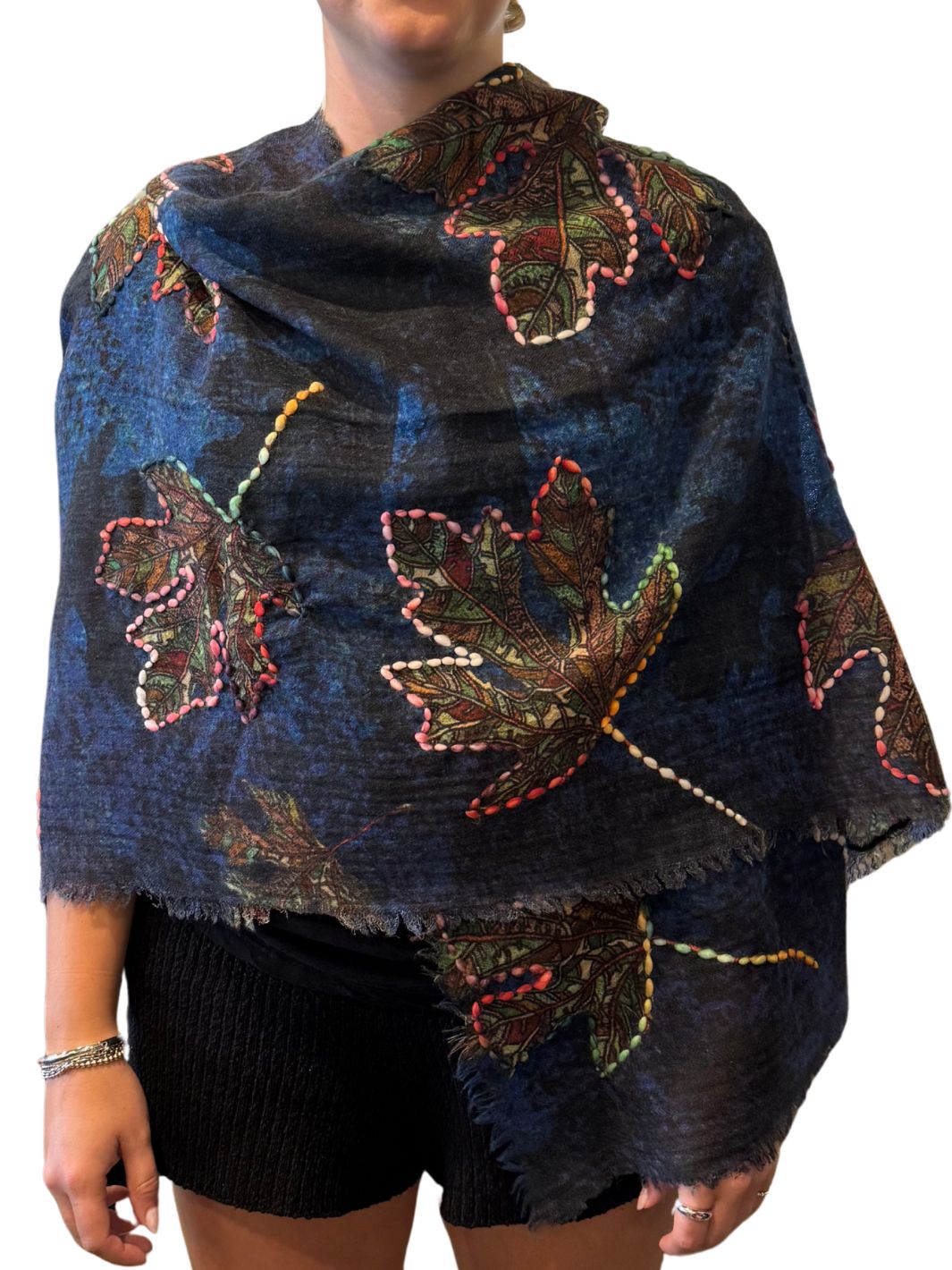 Raha Scarf in Leaves