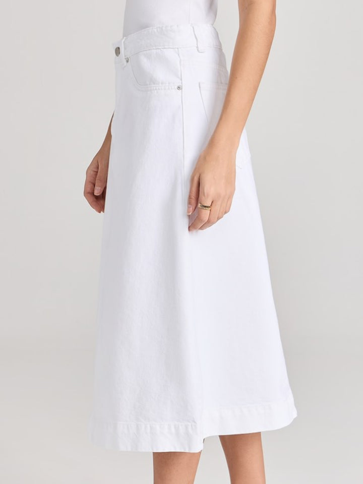 Alma A-LIne Skirt in White