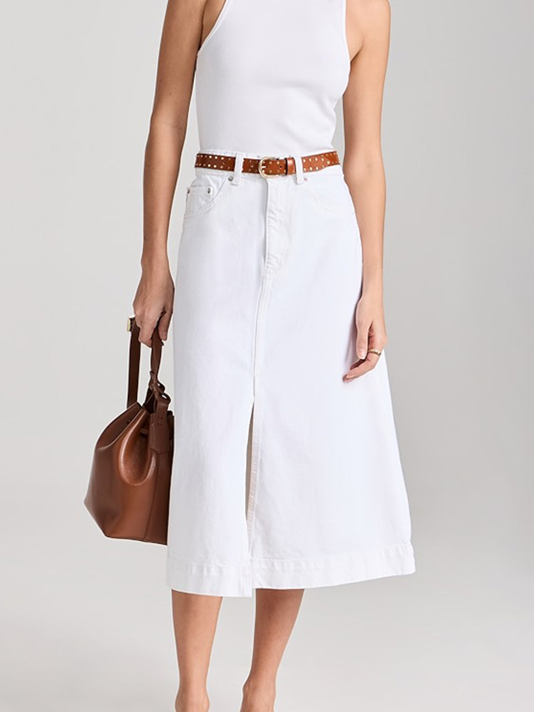Alma A-LIne Skirt in White