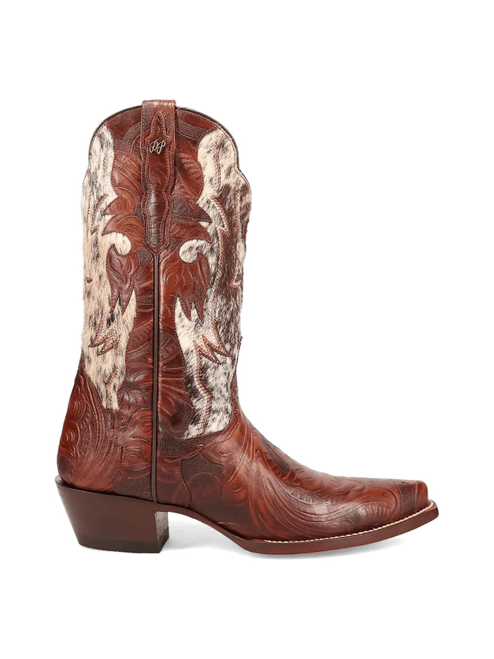 Andrinna Leather Boot in Brown