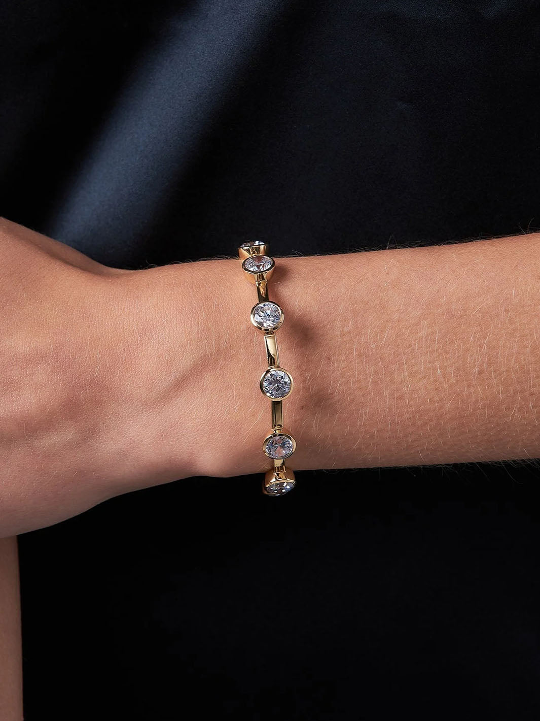 Becky Cuff Bracelet in Cubic Zirconia