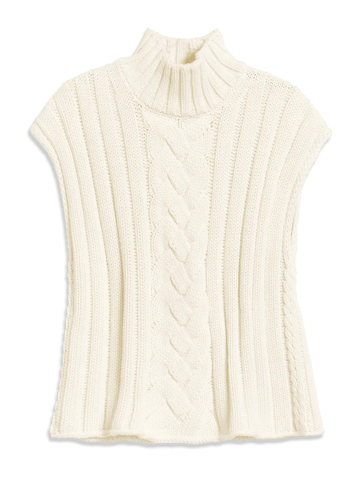 Cotswold Cable Knit Vest in Ivory