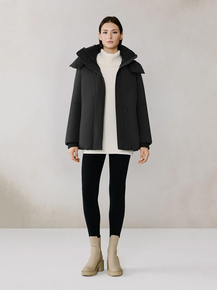 Elmira Cocoon Down Jacket in Black