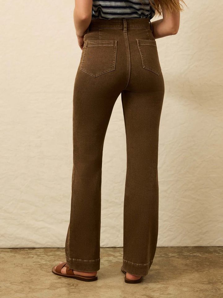 Stretch Terry Patch Pocket Pant in Walnut