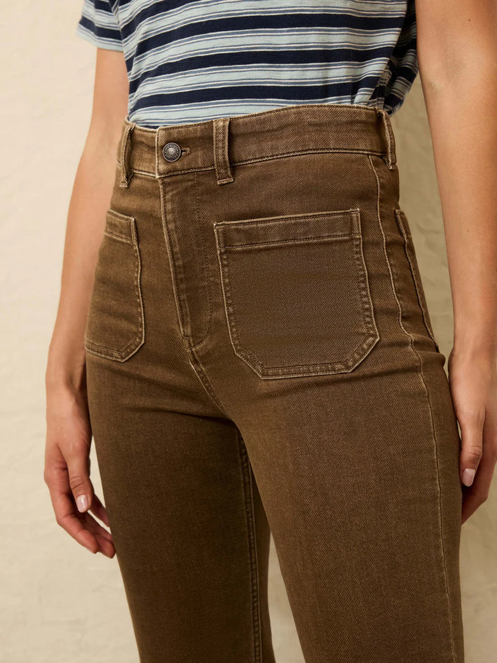 Stretch Terry Patch Pocket Pant in Walnut