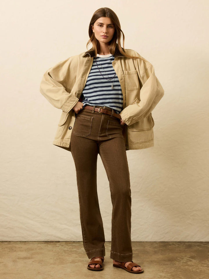 Stretch Terry Patch Pocket Pant in Walnut