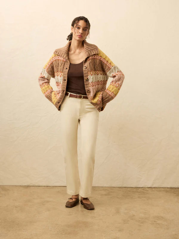 Highland Fairisle Cardigan in Lakeside Haze