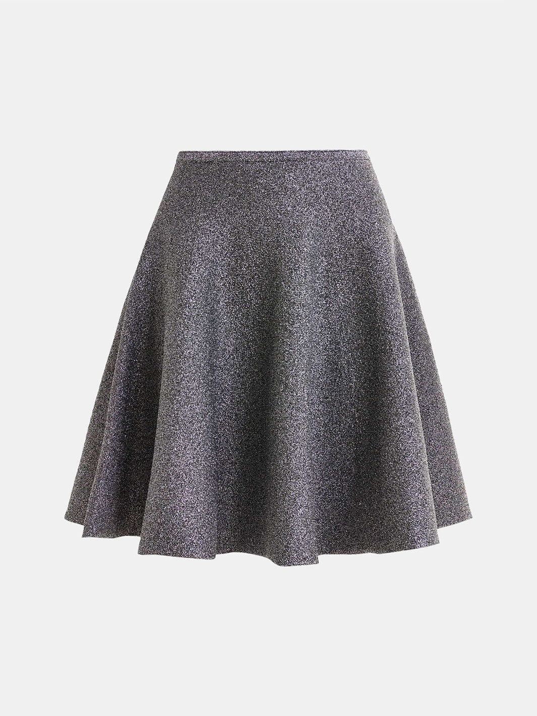 Knit Flared Skirt in Black
