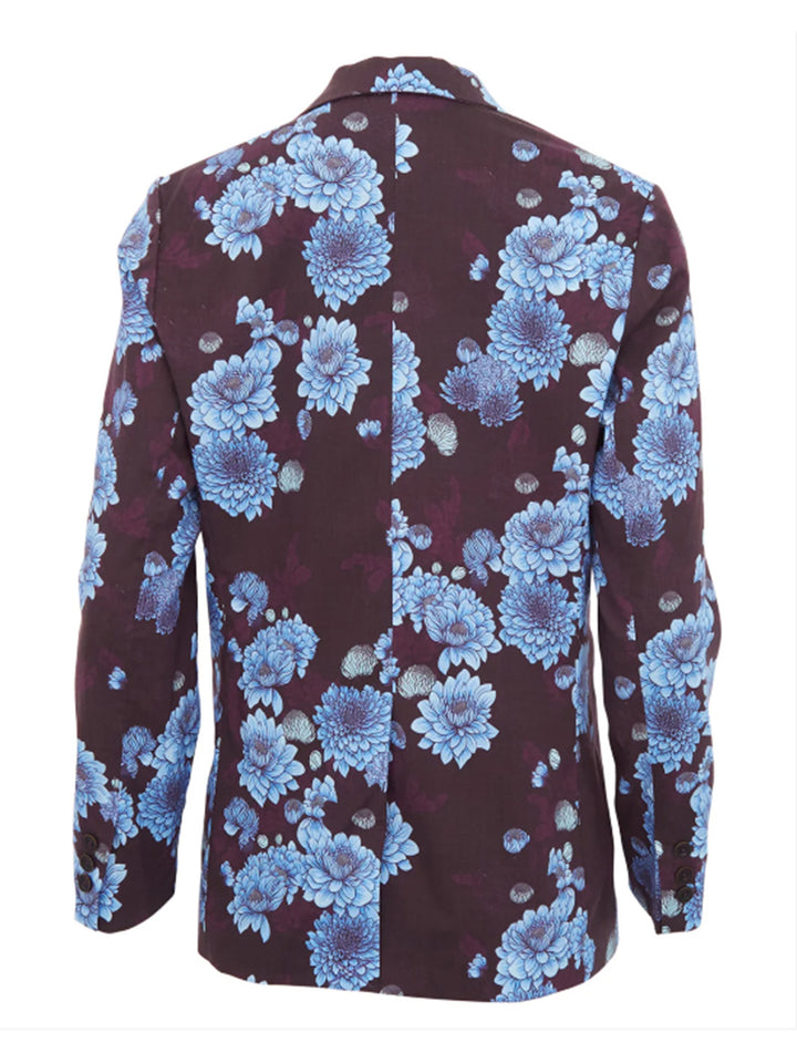 Jane Serious Floral Tailored Jacket in Plum