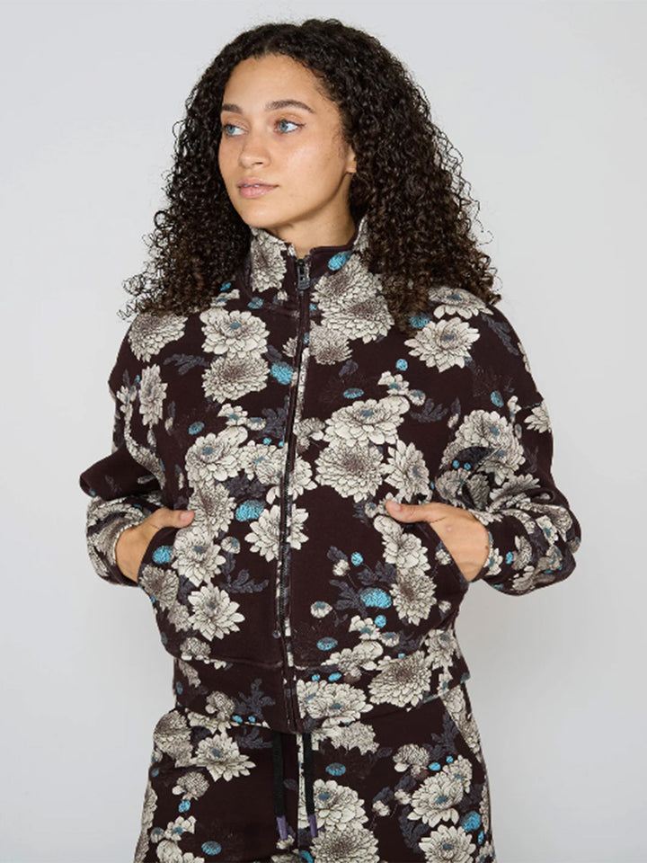 June Floral Jacket in Brown