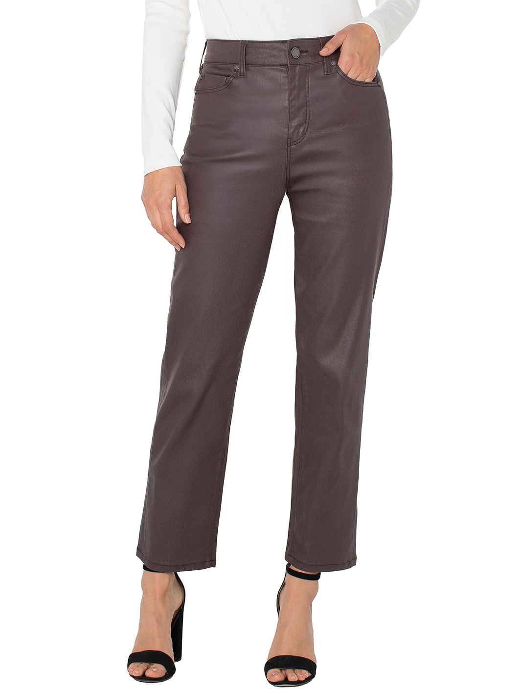 Kennedy Hi-rise Crop Straight in Raisin