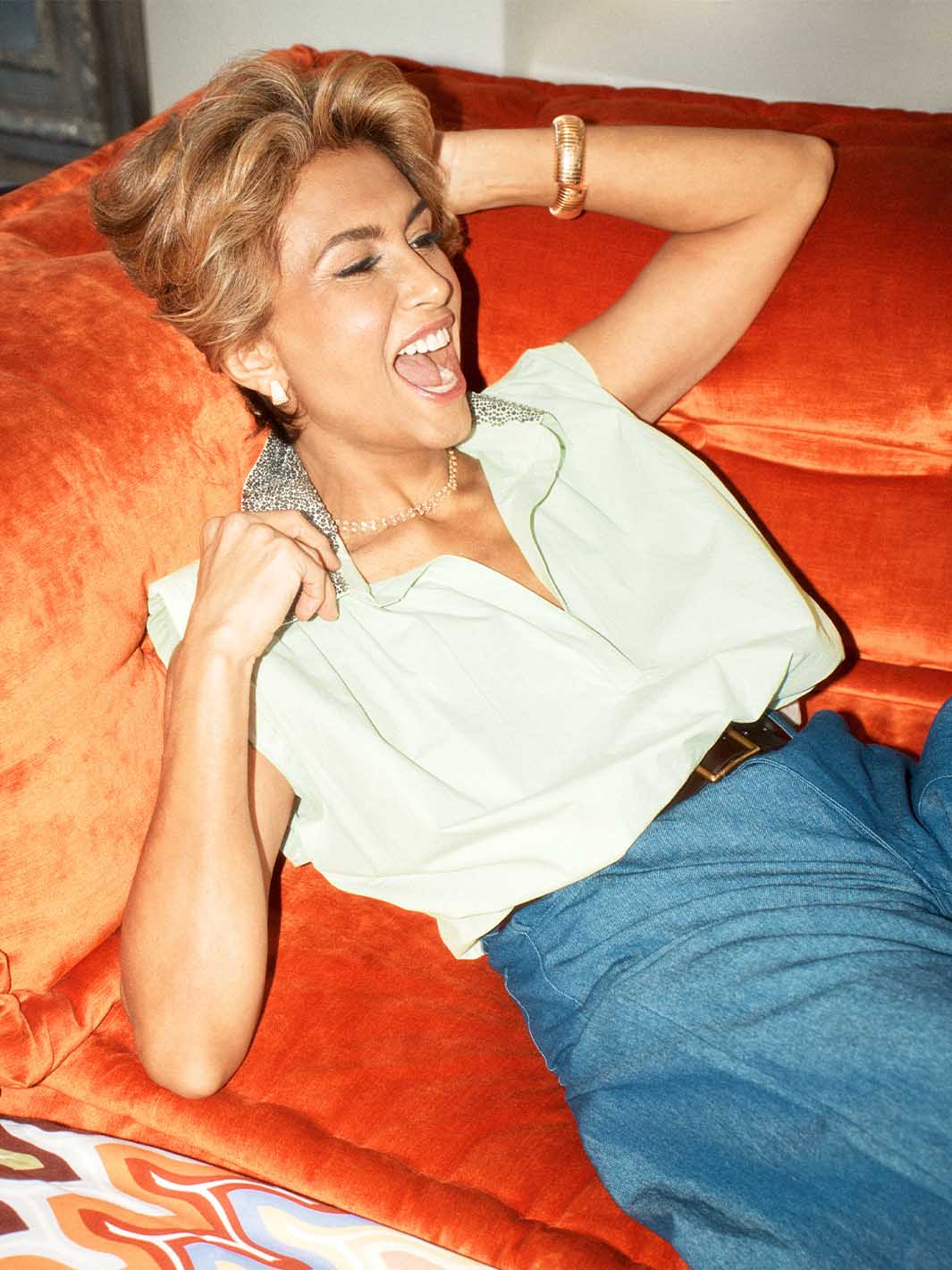 Liv Embellished Parachute Shirt in Green