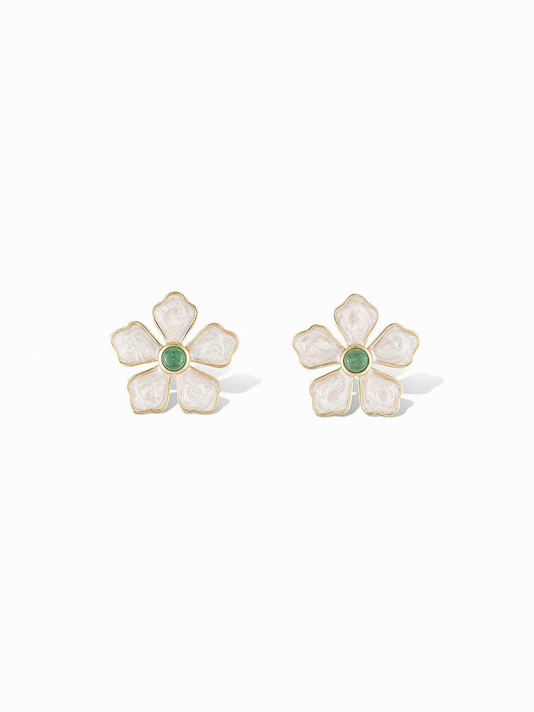 Maggie Stud Earrings in Green Aventurine