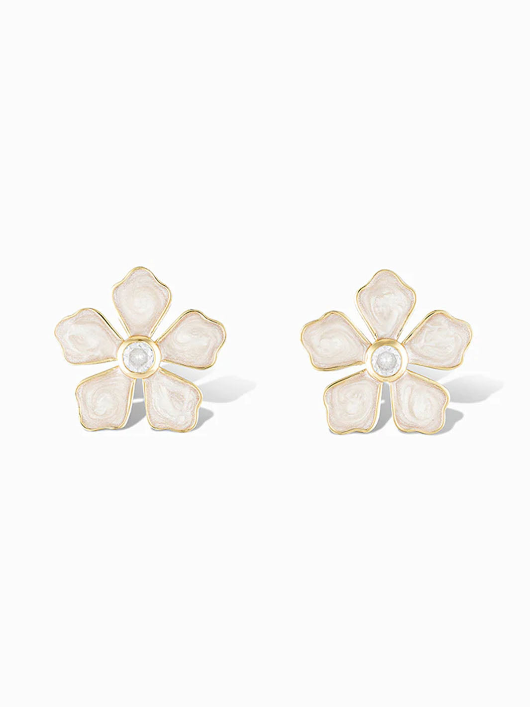 Maggie Flower Studs in Cubic Zirconia