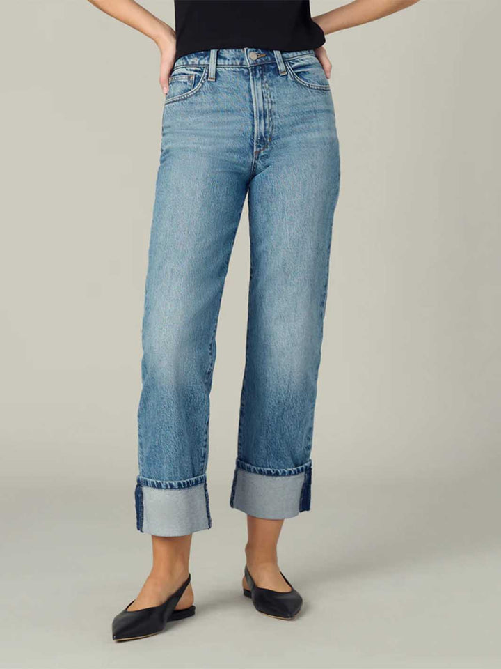 Margot Cuffed Straight Jean in Showdown