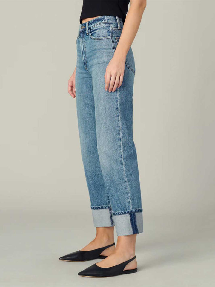 Margot Cuffed Straight Jean in Showdown