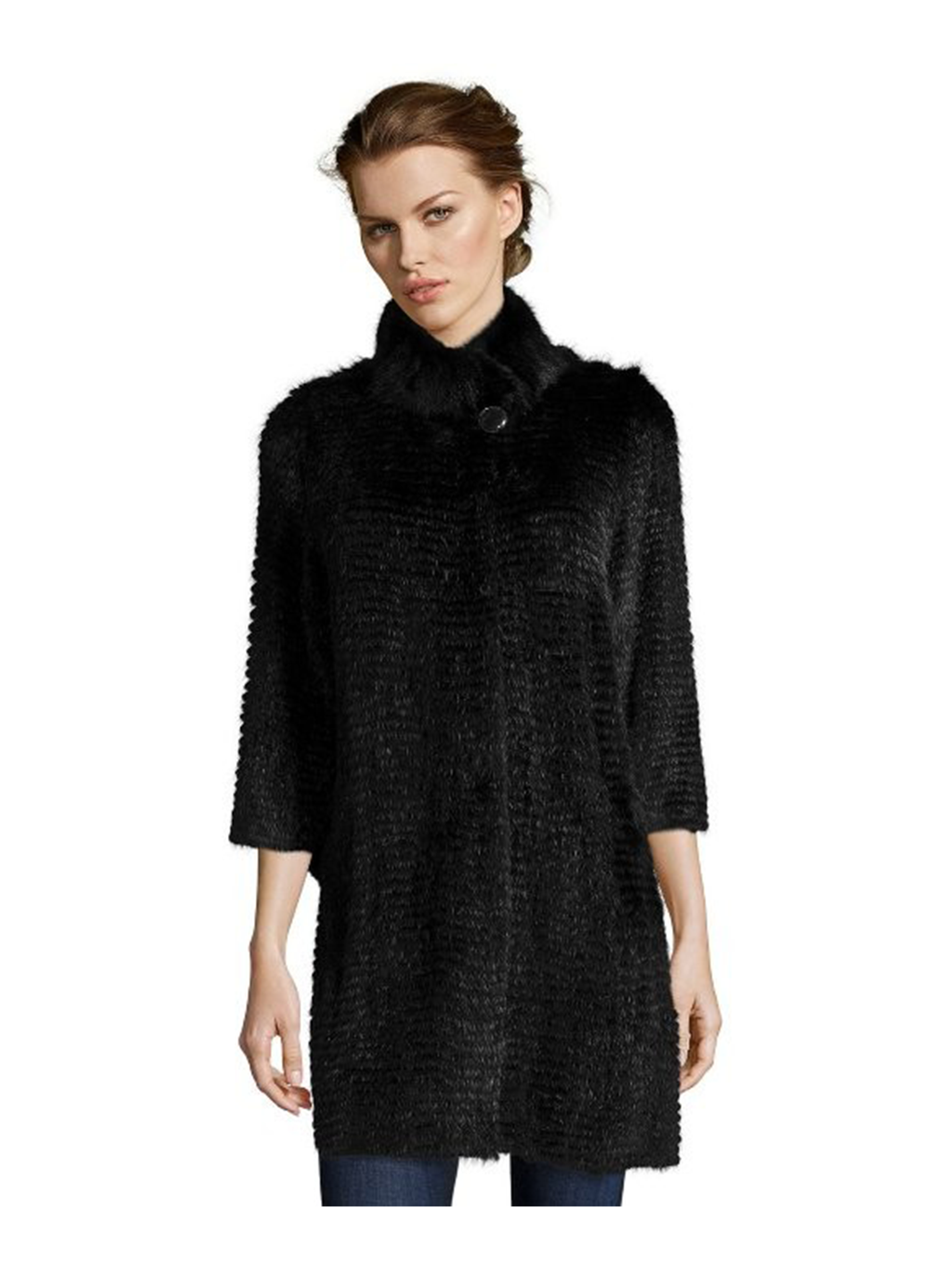 Mink Jersey Jacket in Black
