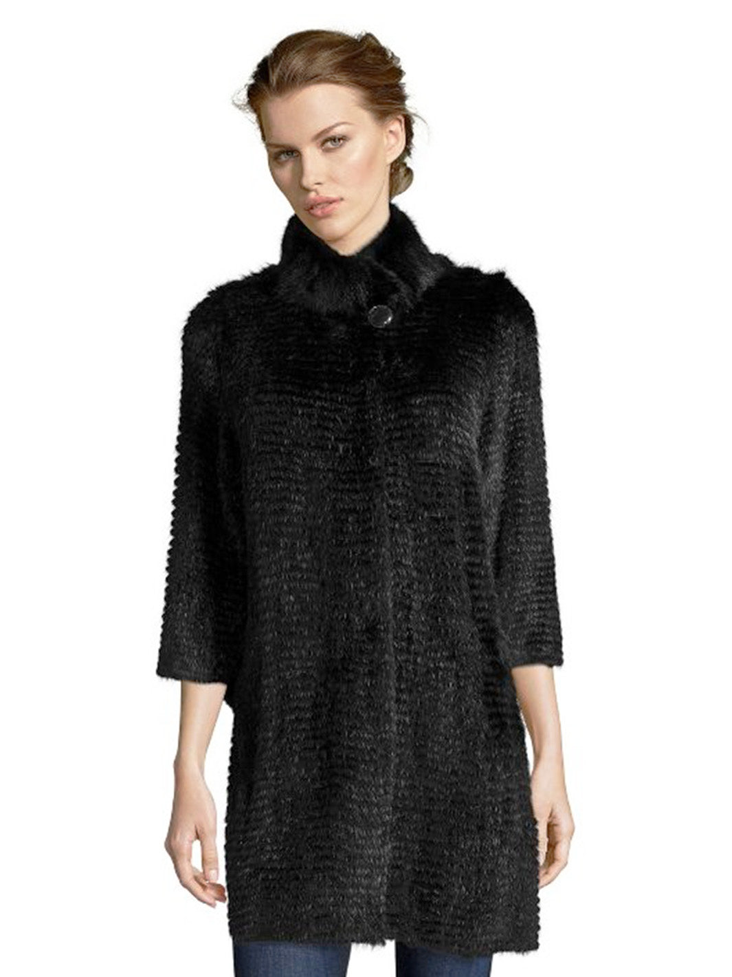 Mink Jersey Jacket in Black