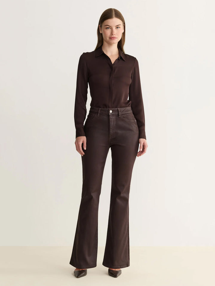 Nao Bootcut Jean in Coated Americano