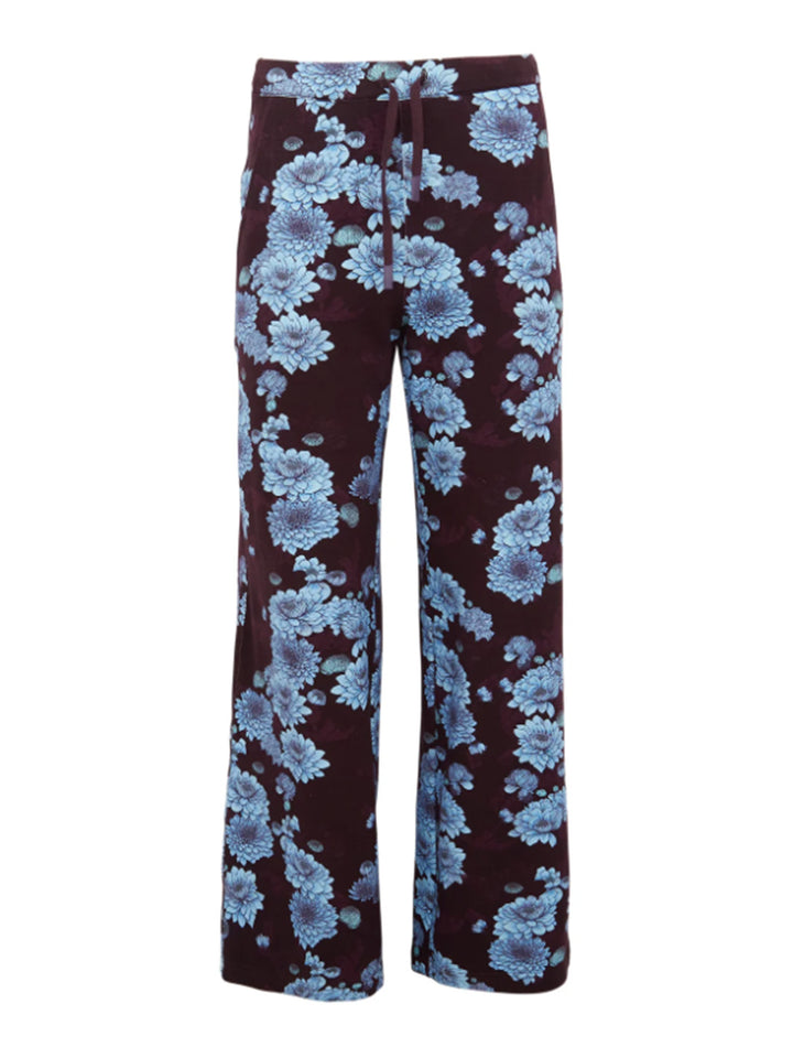 Paige Floral Pant in Plum