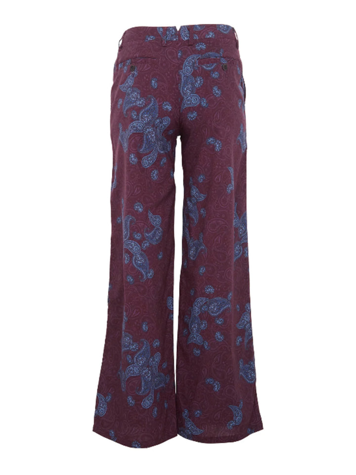 Phillis Paisley Pant in Plum