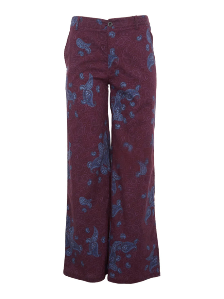 Phillis Paisley Pant in Plum