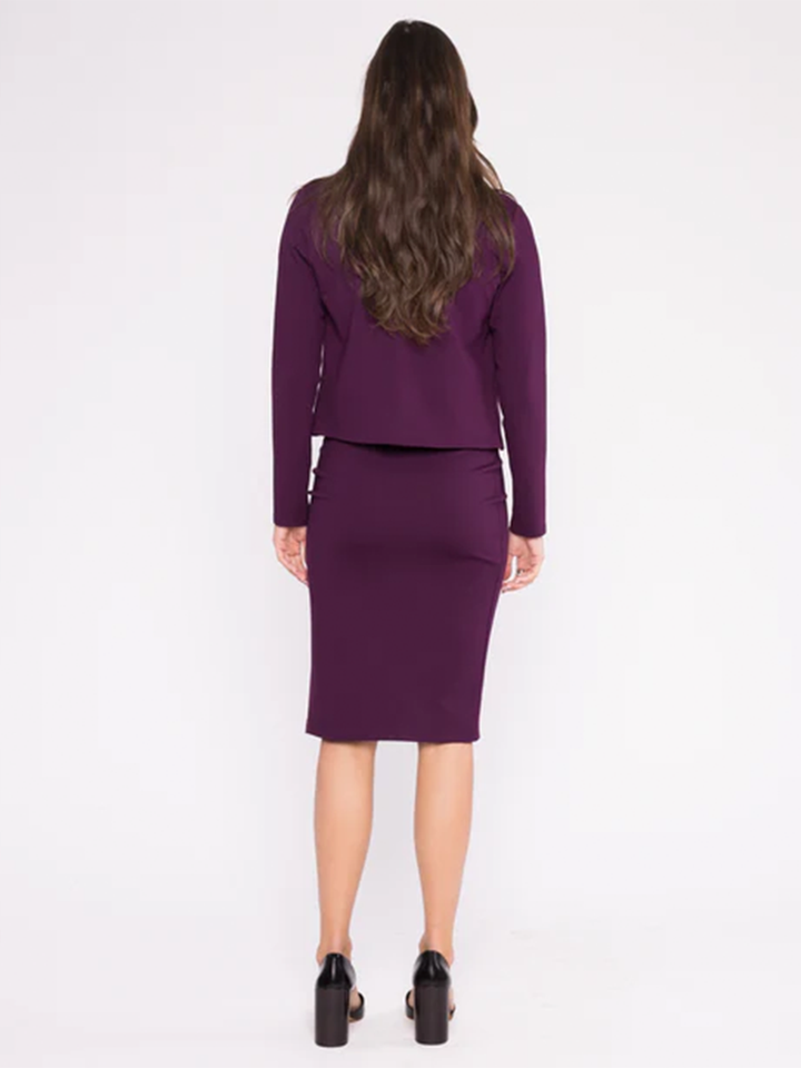 Ponte Knit Bolero in Plum