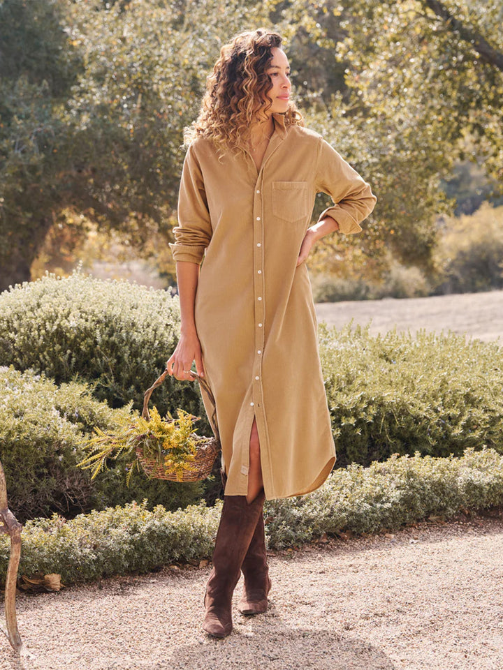 Rory Maxi Shirtdress in Camel