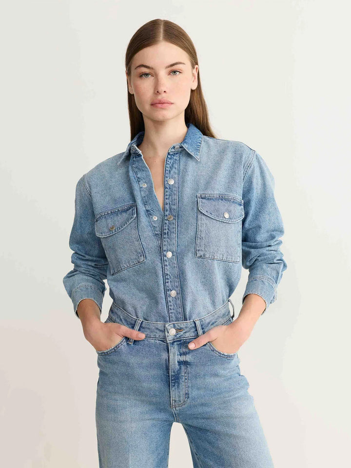 Twill SMO Denim Shirt in Silverado