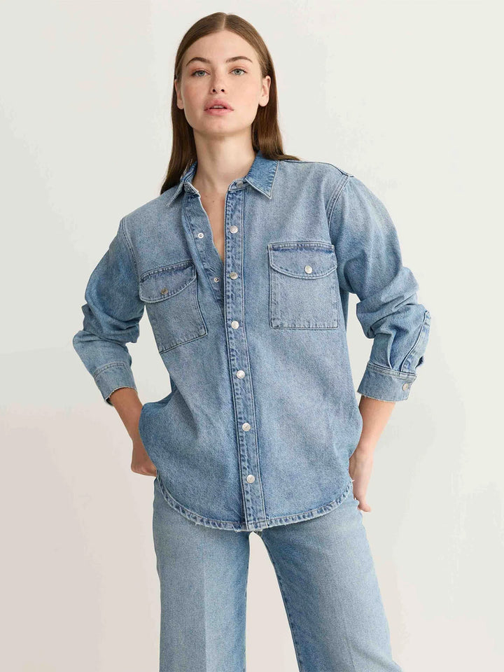 Twill SMO Denim Shirt in Silverado