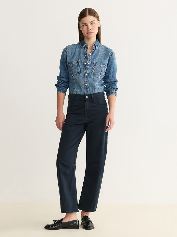 Twill Soft Curve Barrel in Carbon Blue