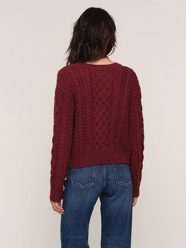 Veda Cardigan in Merlot
