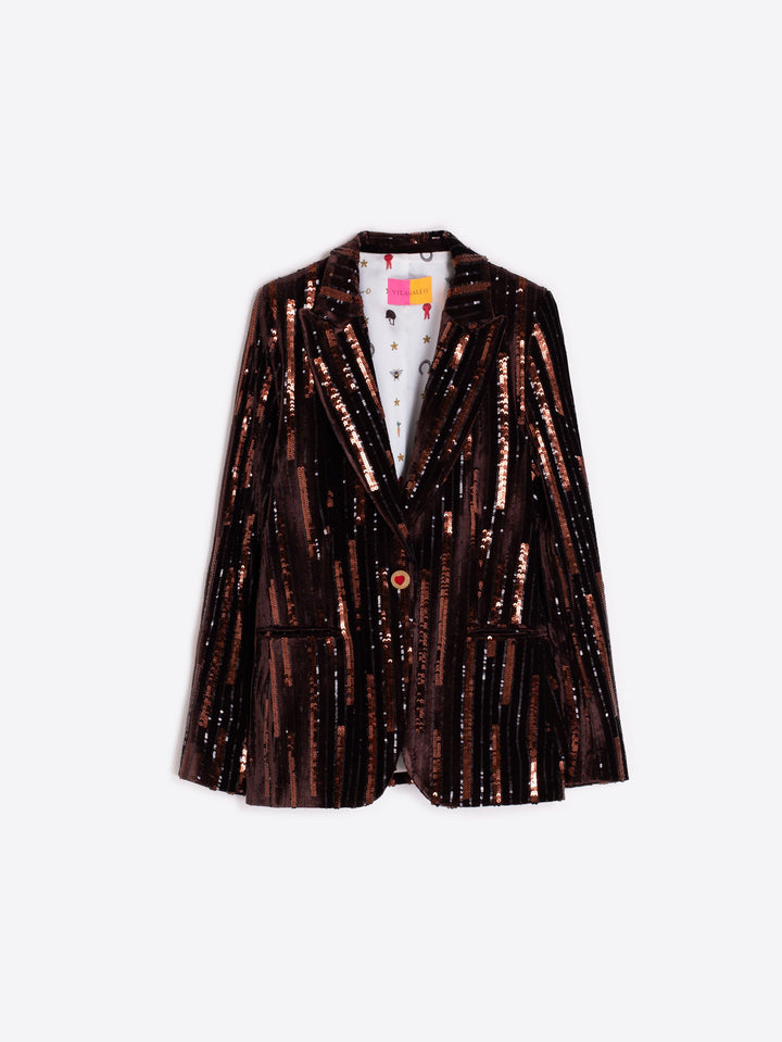 Heather Blazer in Brown