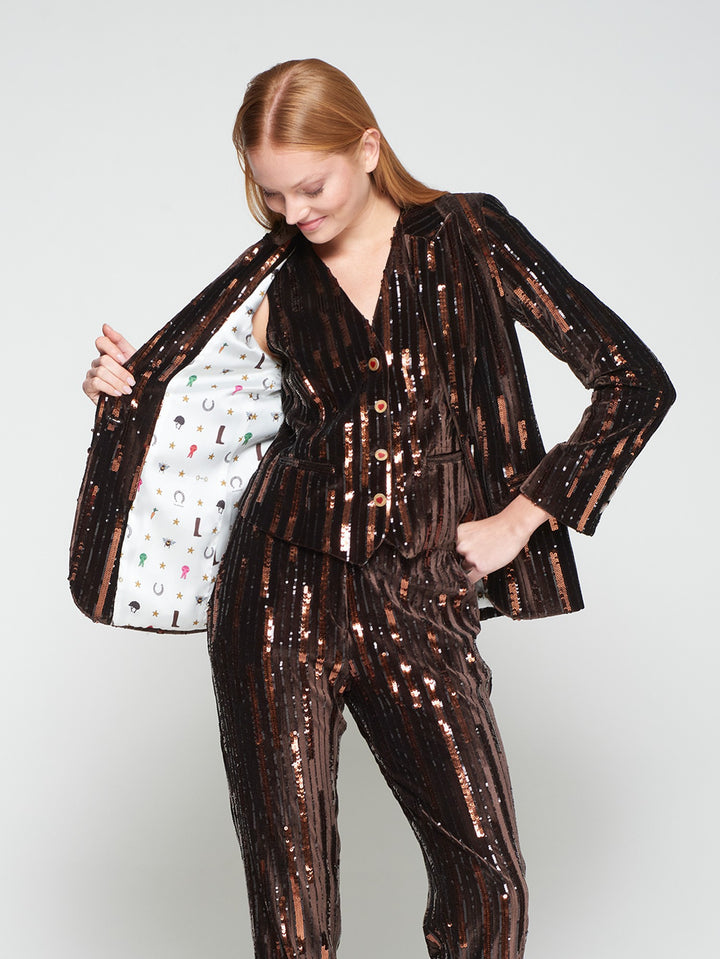 Heather Blazer in Brown