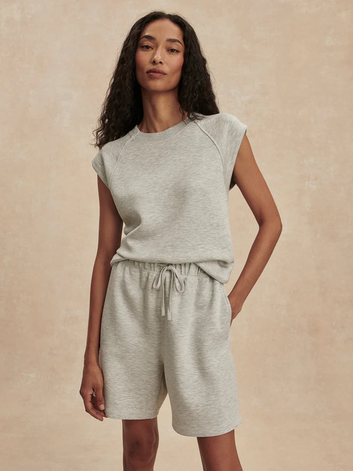 Rumer Long Short 6.5" in Light Grey Marl