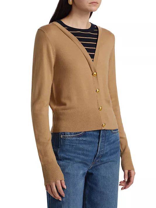 Enza Sweater in Khaki Navy