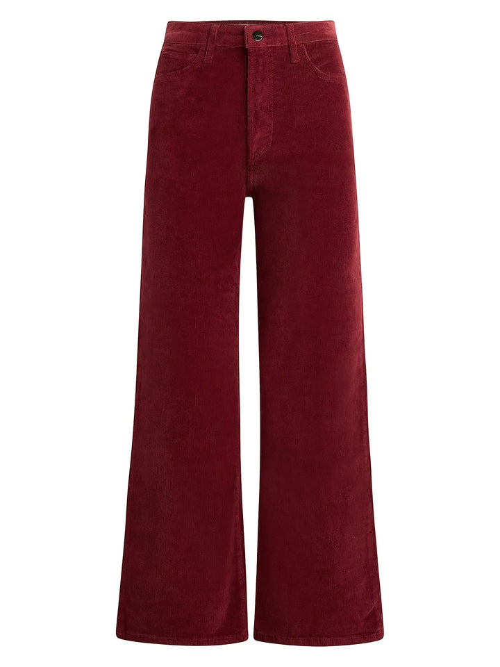 The Blake Wide Leg  Corduroy in Syrah