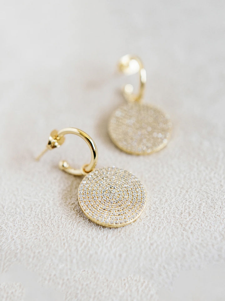 1000 Points of Light Huggie Hoop Earrings in Pavé Cubic Zirconia