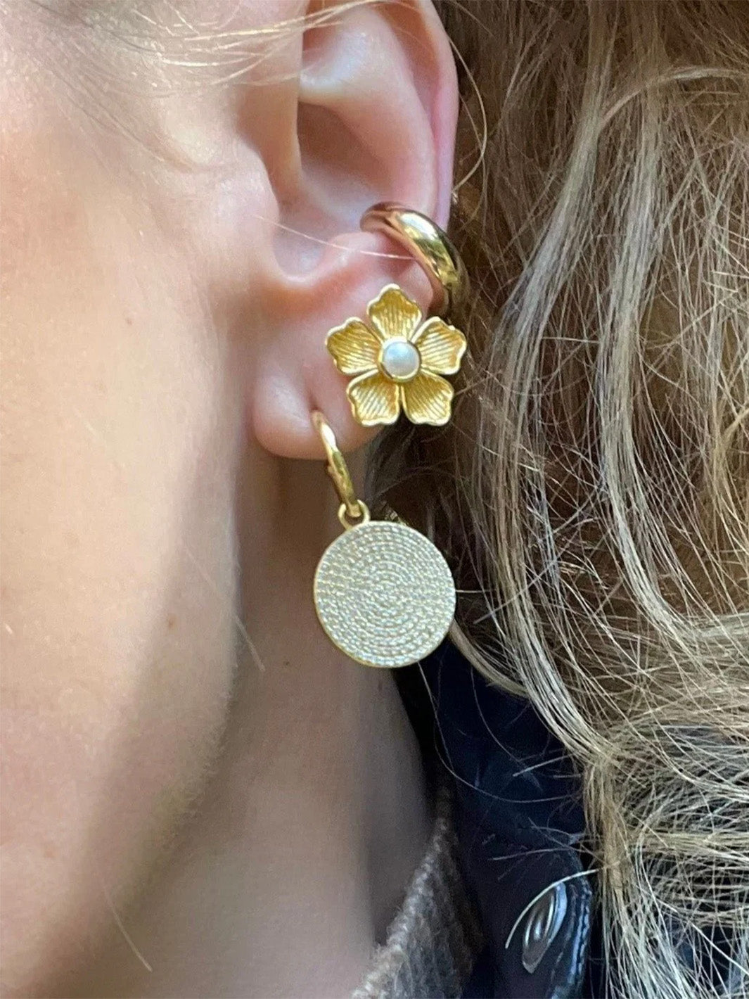 1000 Points of Light Huggie Hoop Earrings in Pavé Cubic Zirconia