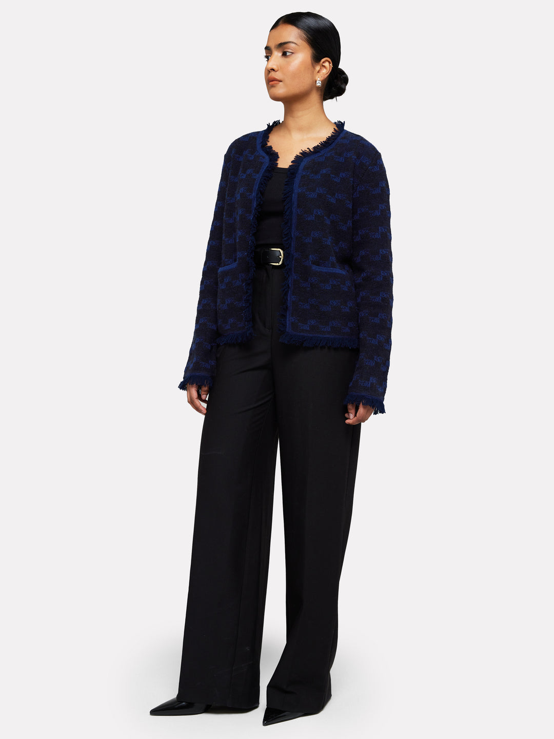 Gabriella Stitch Jacket in Navy/Black