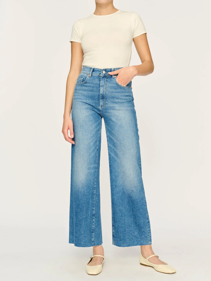 Hepburn Wide Leg High Rise Jean in Driggs