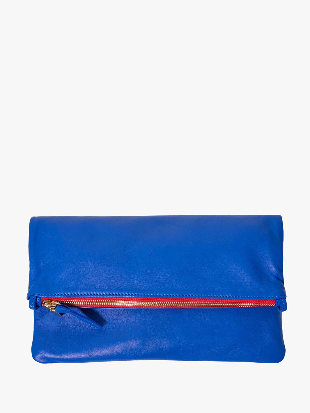 Foldover Clutch w/ Tabs in Electric Blue