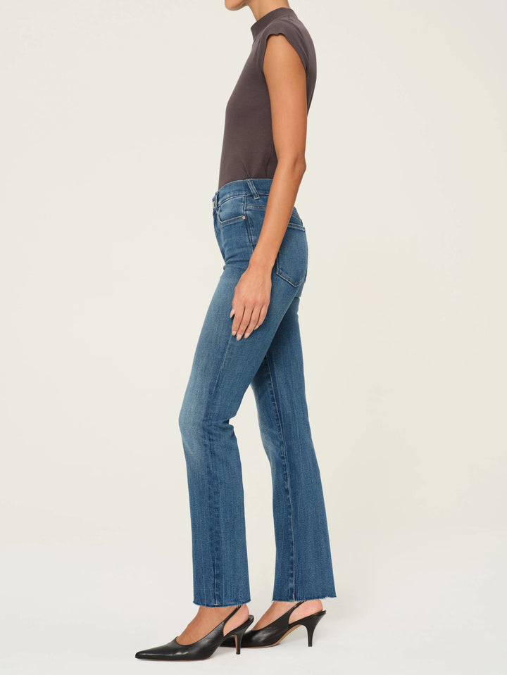 Halle Straight High Rise Jean in Palm