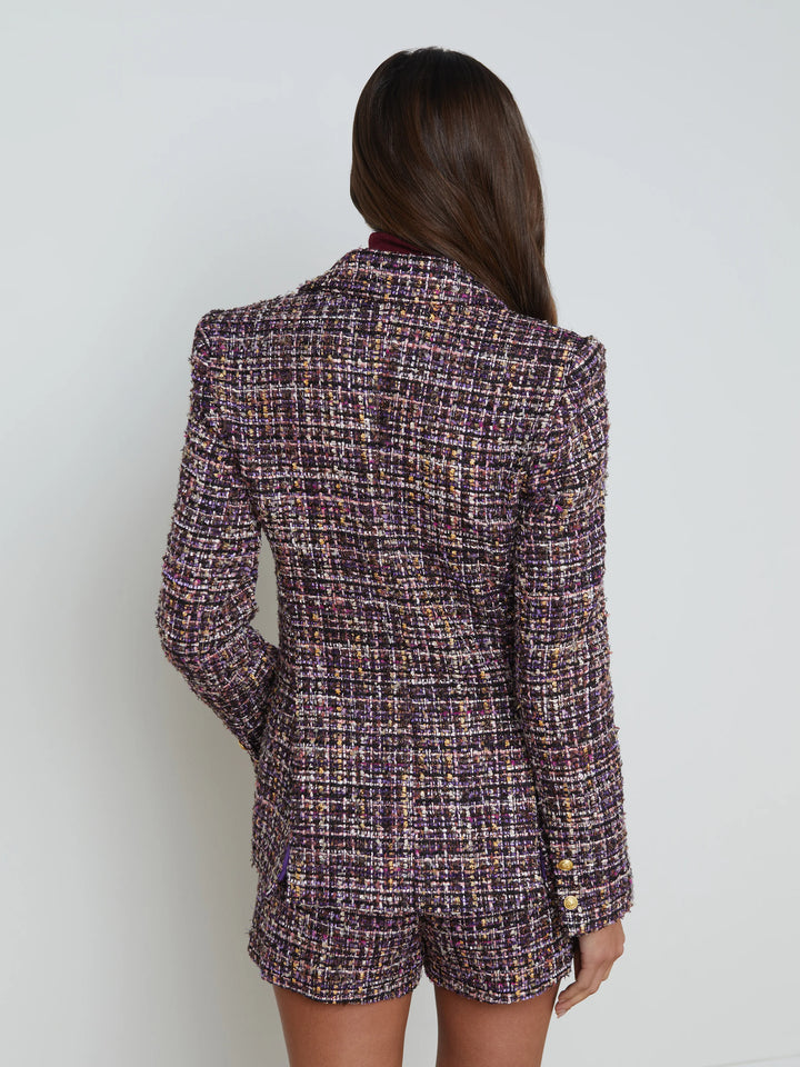 Chamberlain Tweed Blazer in Purple Multi Tweed