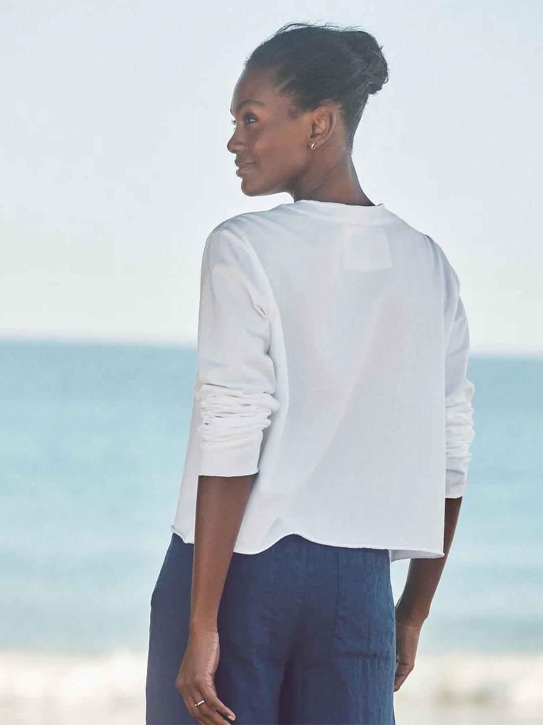 Jackie T-Shirt Cardigan in White