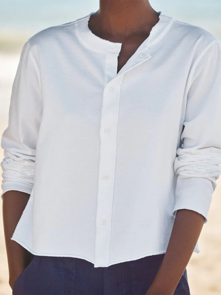 Jackie T-Shirt Cardigan in White