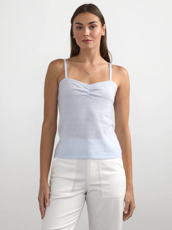 Cashmere -Linen Cami in Ice