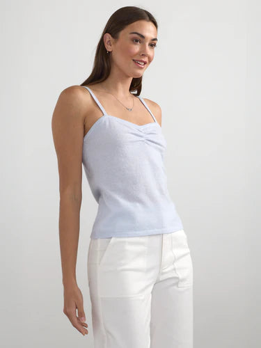 Cashmere -Linen Cami in Ice