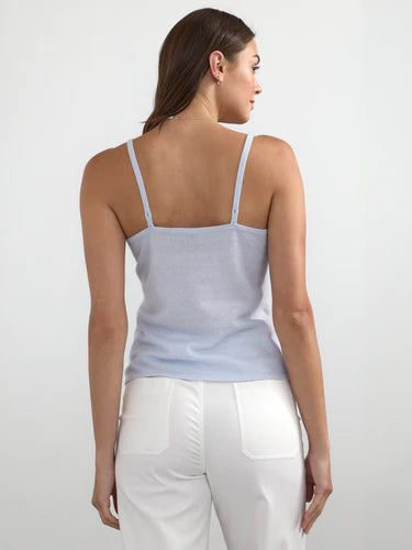 Cashmere -Linen Cami in Ice