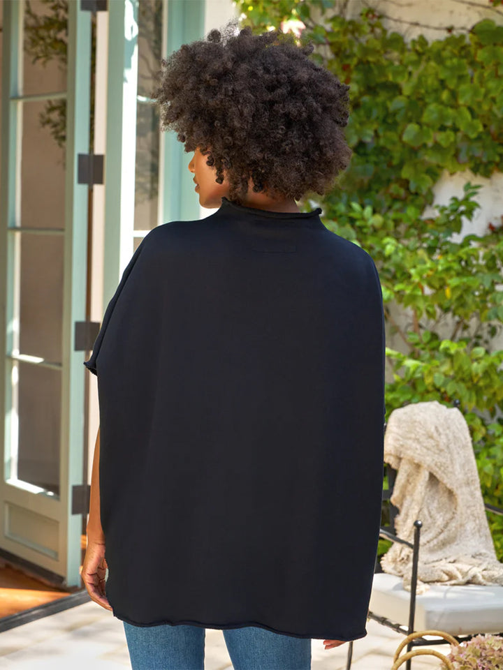Audrey Funnel Neck Capelet in British Royal Navy